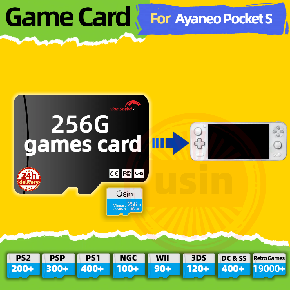 Retro Gaming Handheld Console - Game Card For Ayaneo Pocket S