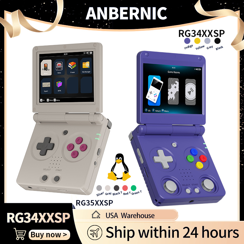 Anbernic RG34XXSP RG35XXSP Fli - Retro Gaming Images reseña y precio