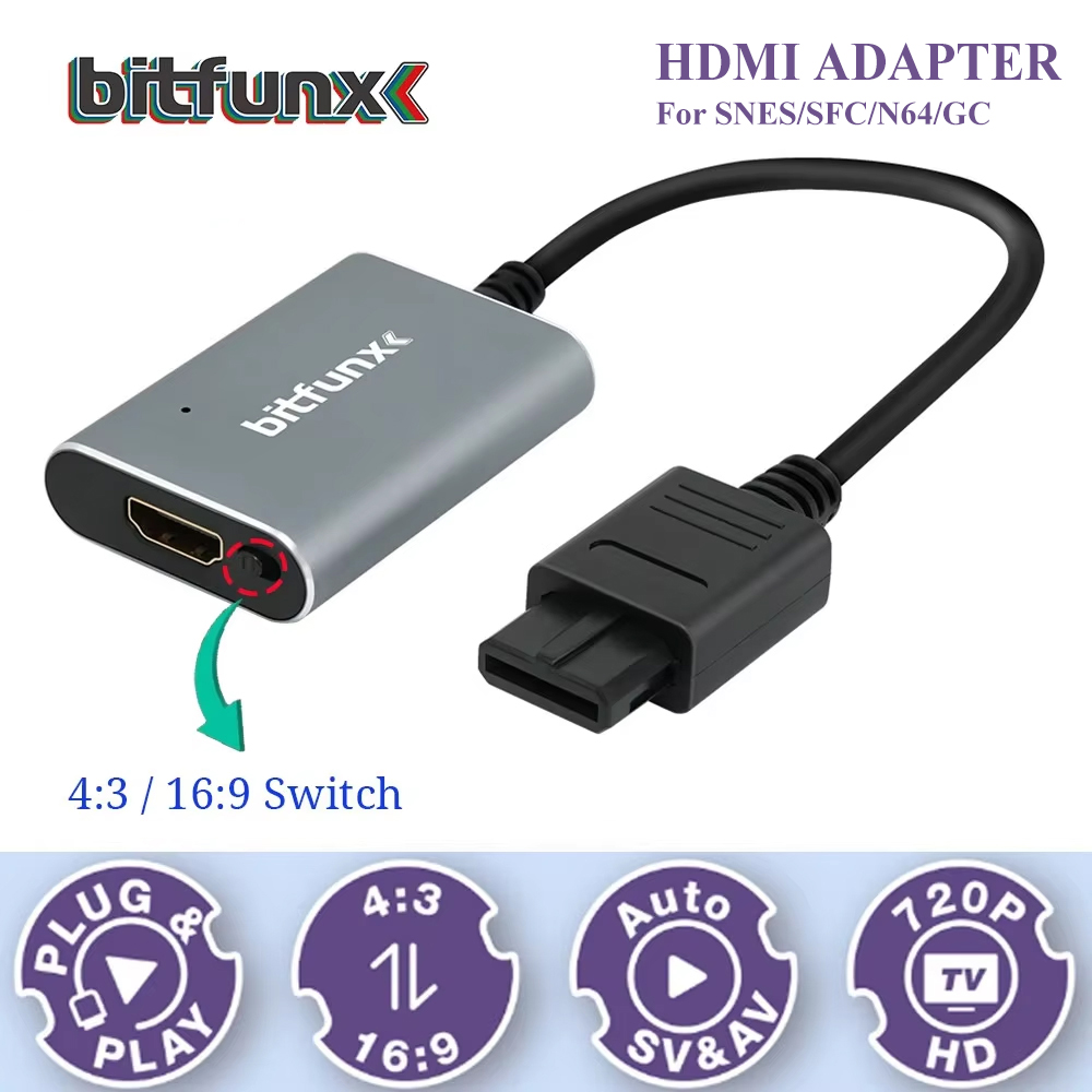 Bitfunx 720P Svideo / AV To HD - Retro Gaming Mobile reseña y precio