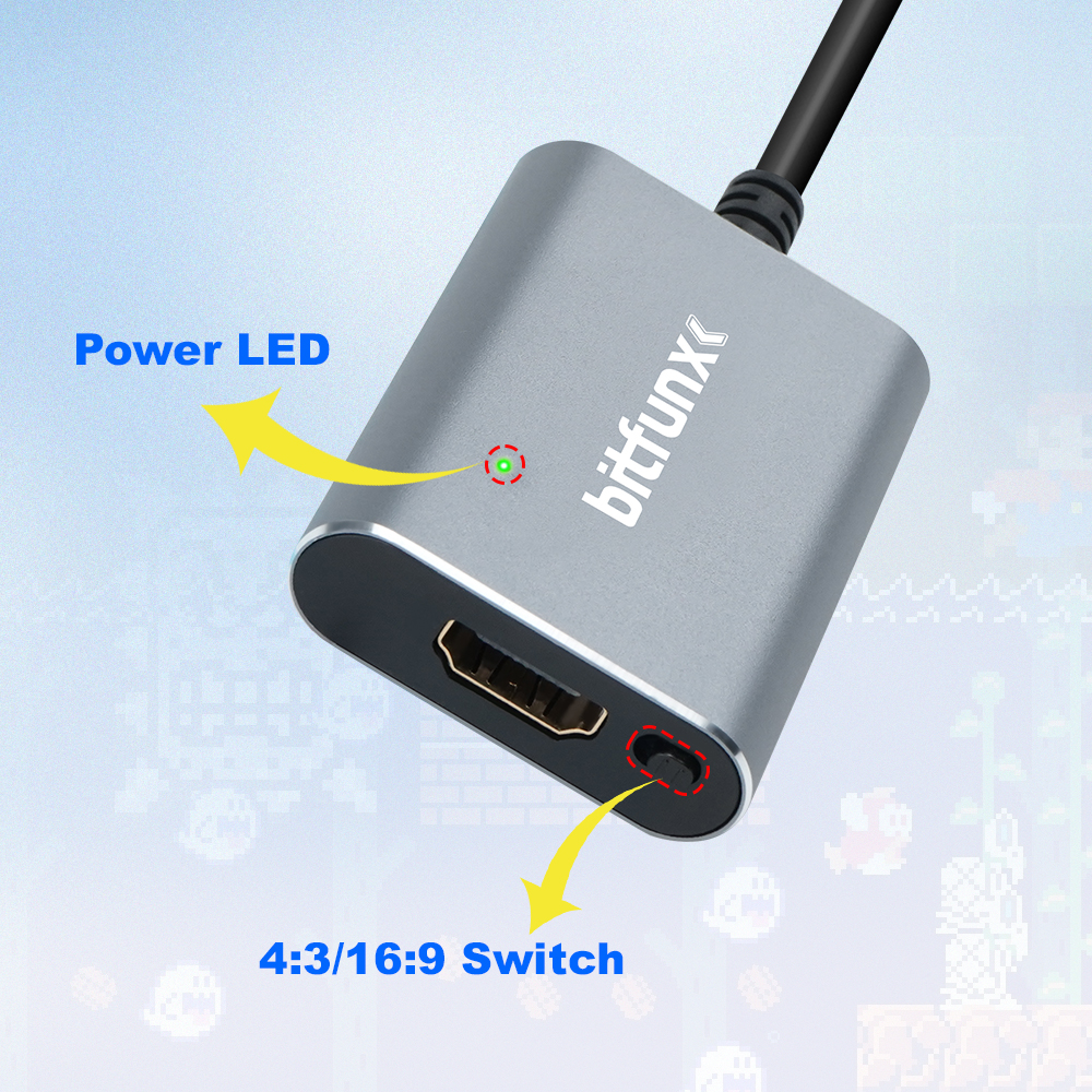 Bitfunx 720P Svideo / AV To HD - Retro Gaming Mobile reseña y precio