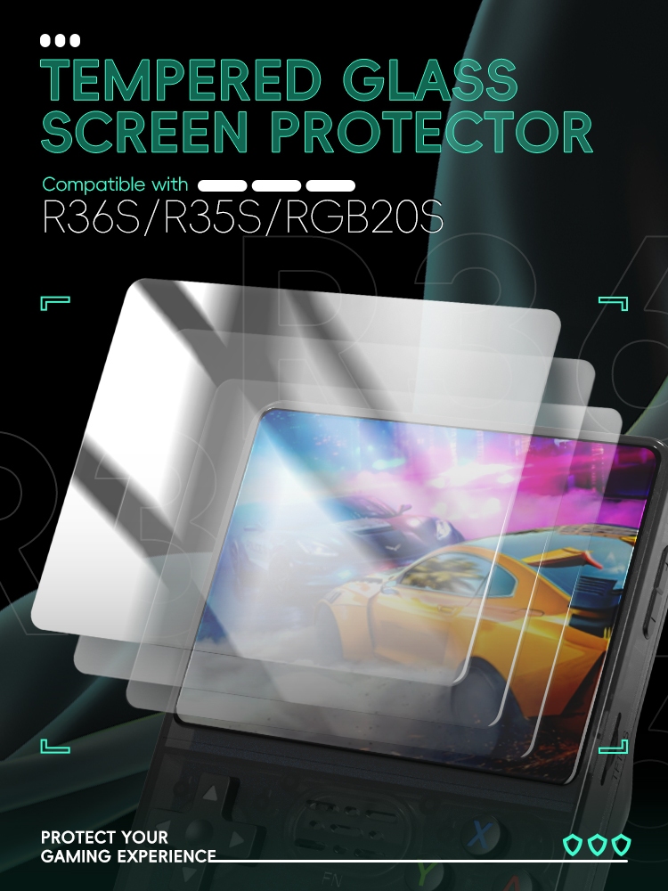 DATA FROG R36S Screen Protecto - Retro Gaming Images reseña y precio