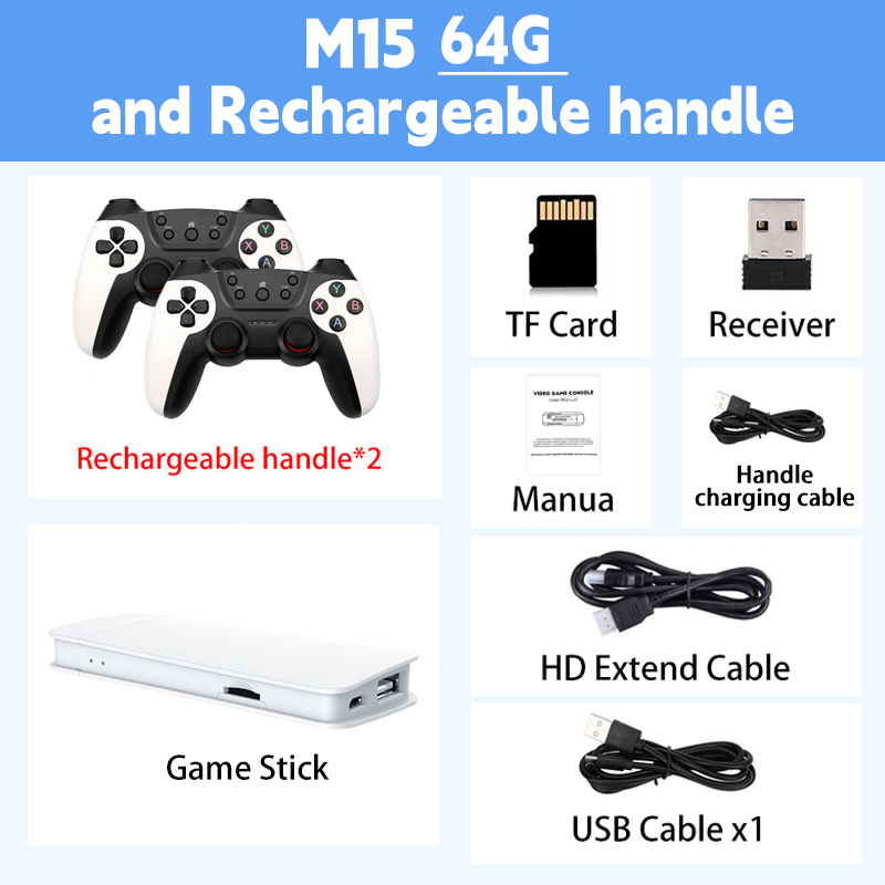 M15 Game Stick Mini TV Recharg - Retro Gaming Handheld Console reseña y precio