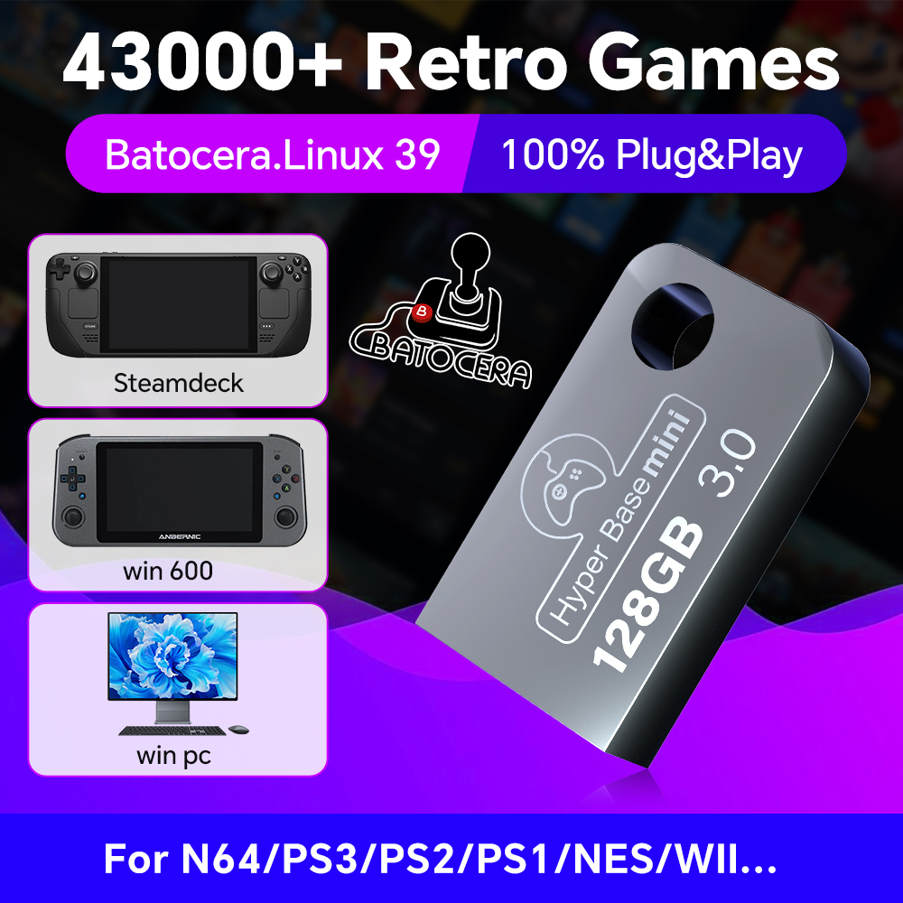 Batocera 128G USB Flash Drive  - Retro Gaming Handheld Console reseña y precio